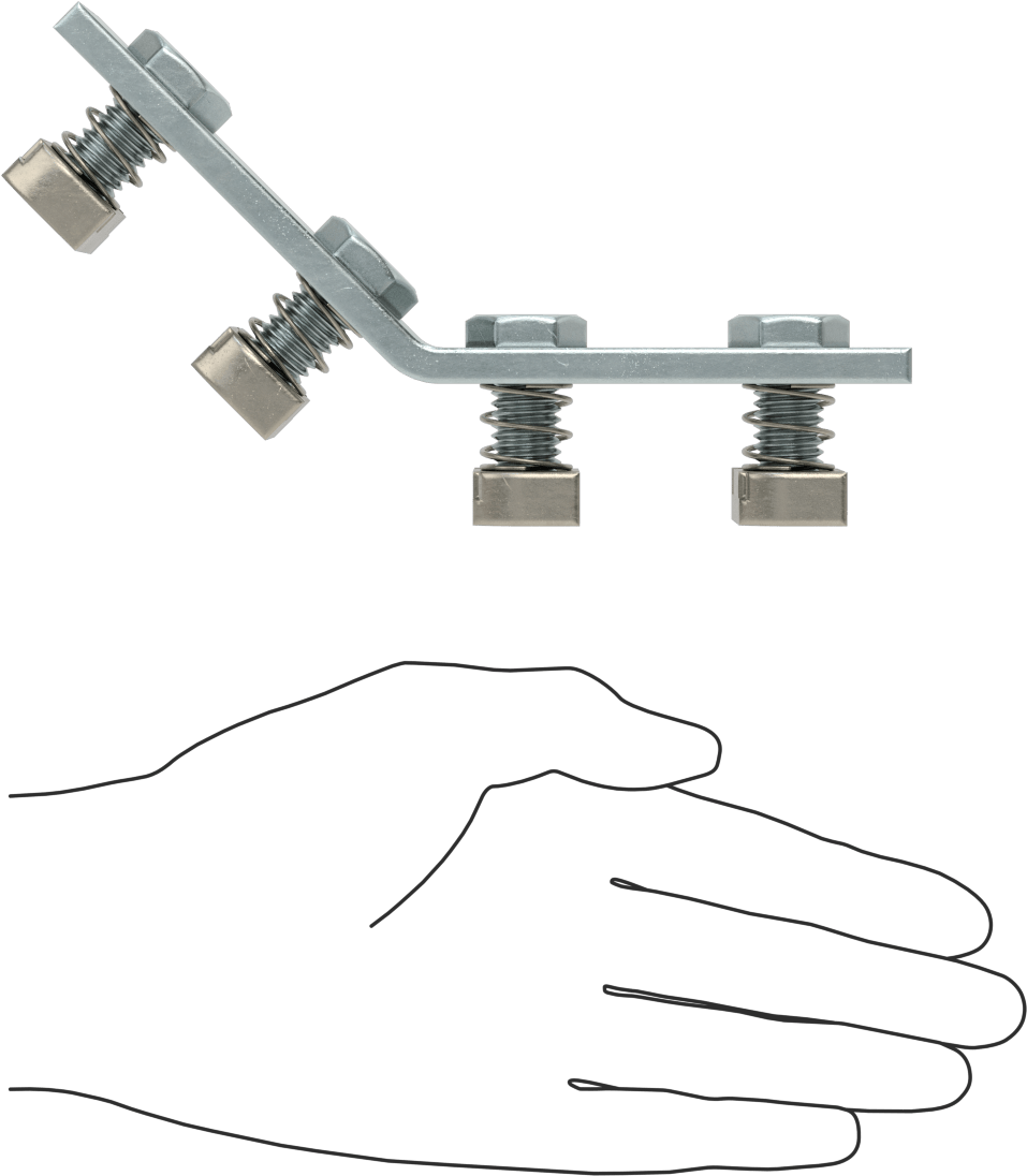 Strut Kanalı Braketi, 45 Derece Dış Açı, Çinko Kaplı Çelik, 3-1/2" x 3-1/2" Uzunluk