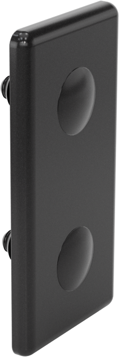 T-Yivli Çerçeve, İtme Uç Kapağı, 50 mm Yüksekliğinde Çift Ray için