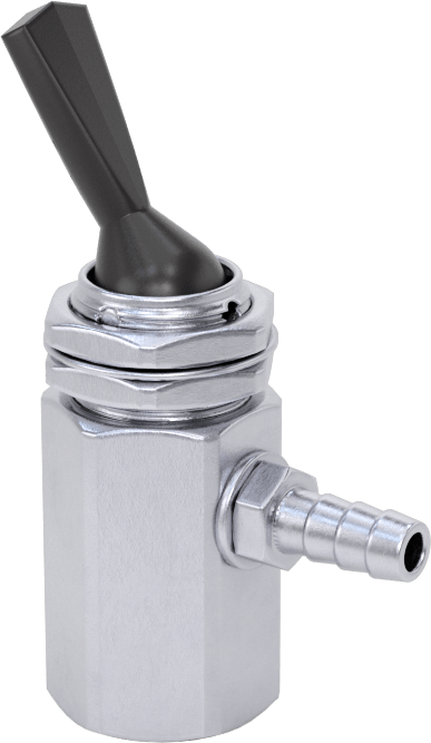 Tırnaklı Bağlantı Parçalı Panele Monte Açma/Kapama Vanası, Toggle Anahtarı, 1/8 NPT Dişi x 1/8" Boru İç Çapı için