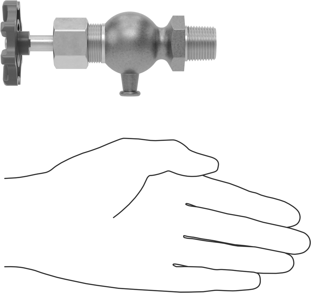 Yüksek Sıcaklık Drenaj Valfi, Alüminyum Tutamaklı, PTFE Conta, 1/2 NPT Erkek Giriş