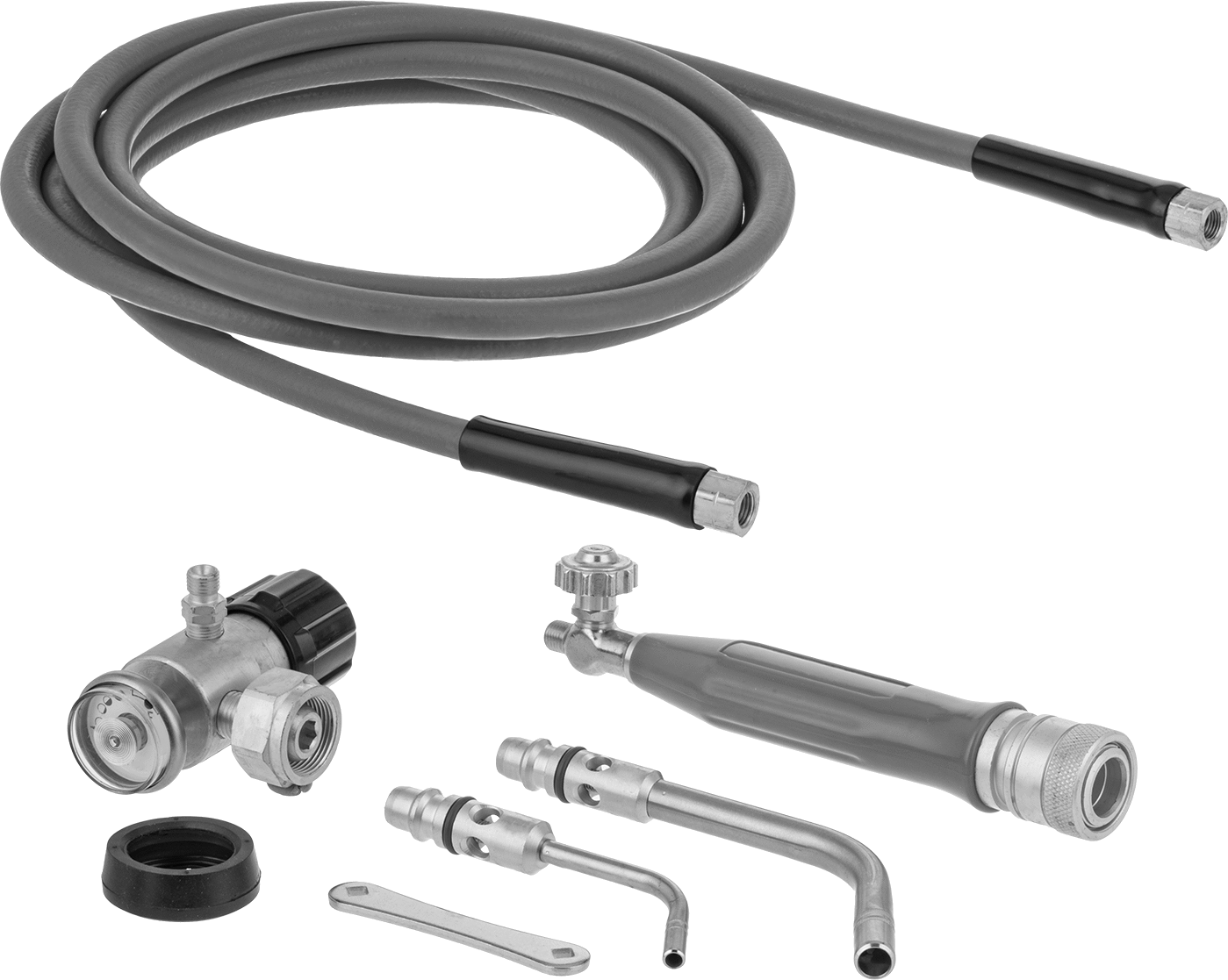 Hava/Asetilen Torç Kiti, B Tankı için, Dış Çakmak — Acetylene, Air/Acetylene Blend, 3⁄8"-24, Hayır