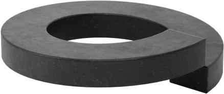 18-8 Paslanmaz Çelik Yaylı Pul, Siyah Oksit, 6 numaralı vida boyutu için, 0.148" İç Çap, 0.250" Dış Çap — 18-8 Stainless Steel, Stainless…