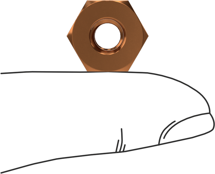 Bronz Ağır Profilli Altıköşe Somun, 1/4"-20 Diş Boyutu