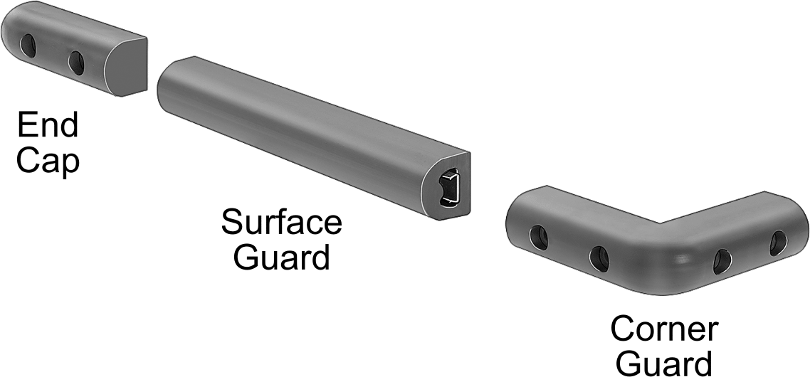 Güçlendirilmiş Yüzey Koruyucu, Esnek, Sentetik Kauçuk, 16 Fit Uzunluk, 3/4" Genişlik