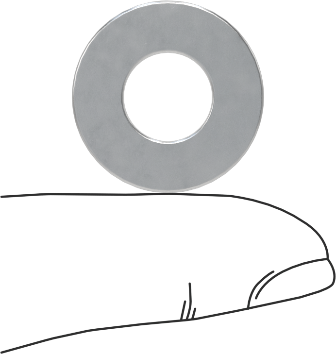 Alüminyum Pullar, Büyük Boy, 3/8" Vida Boyutu için, 0.406" İç Çap, 0.875" Dış Çap