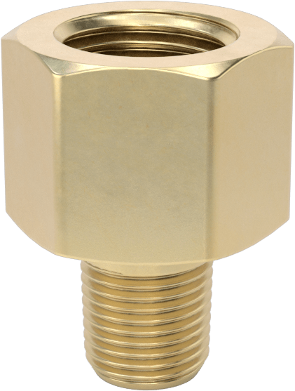 Yüksek Basınçlı Pirinç Boru Bağlantı Elemanı, Redüksiyon Adaptörü, 1/4 NPT Dişi x 1/8 NPT Erkek — Hava, Gres, Doğal Gaz, Yağ, Su