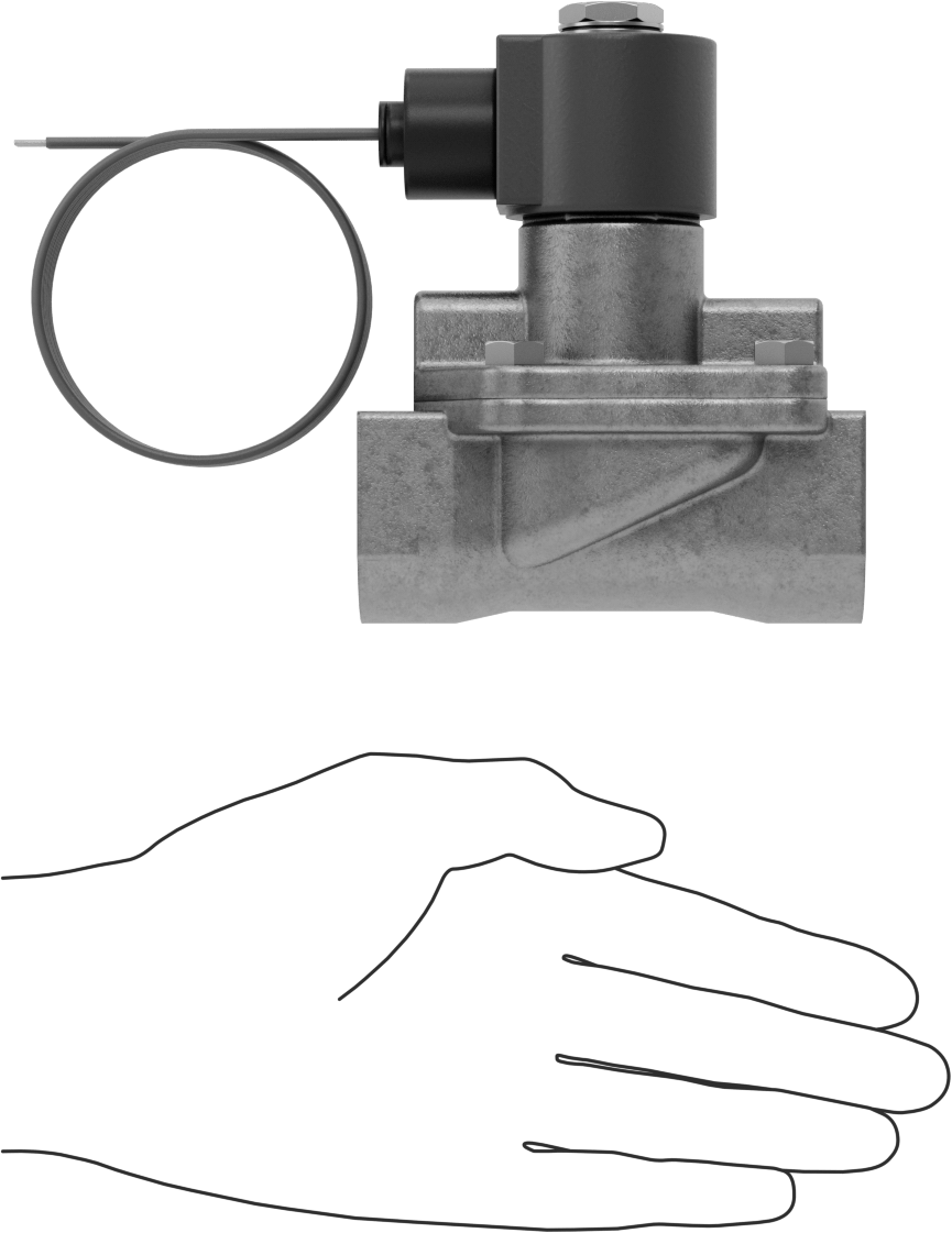 Buhar için Solenoid Açma/Kapama Vanası, Pirinç Gövde, Normalde Açık, 24V AC, 3/4 NPT Dişi, 7 Cv