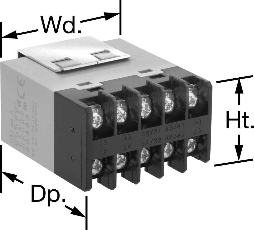 Vidalı Klemensli Röle, 4PST-2NO/2NC, 10 Terminal, 24 V DC Giriş