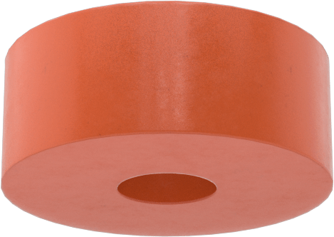 Güçlendirilmiş Silikon Dişsiz Delikli Tamponlar, 5/8" Dış Çap, 1/4" Yükseklik