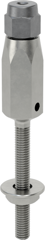 Plug-Lock Tel Halat Uç Bağlantı Elemanı - Kaldırma için, Çelik, Saplama Ucu, 3/64" ila 1/16" Halat Çapı için