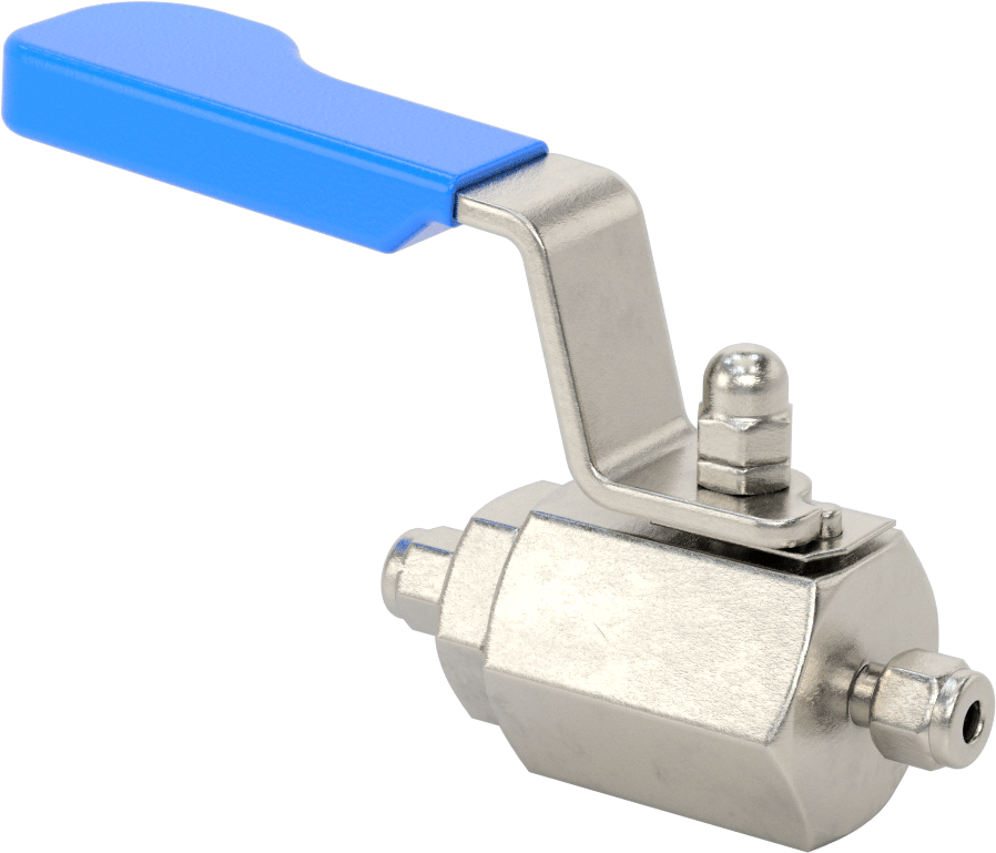 Yakıtlar için Yor-Lok Bağlantı Parçaları ile Açma/Kapama Vanası, 1/4" A-Lok Uç Bağlantıları, PTFE Conta, 6000 Maksimum PSI