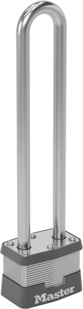Lamine Çelik Gövdeli Asma Kilit, Master Lock 1 Aynı Anahtarlı, 5-3/4" Dikey Boşluklu — Aynı Anahtarlı, 5/16", Diğer Anahtar Numaralar