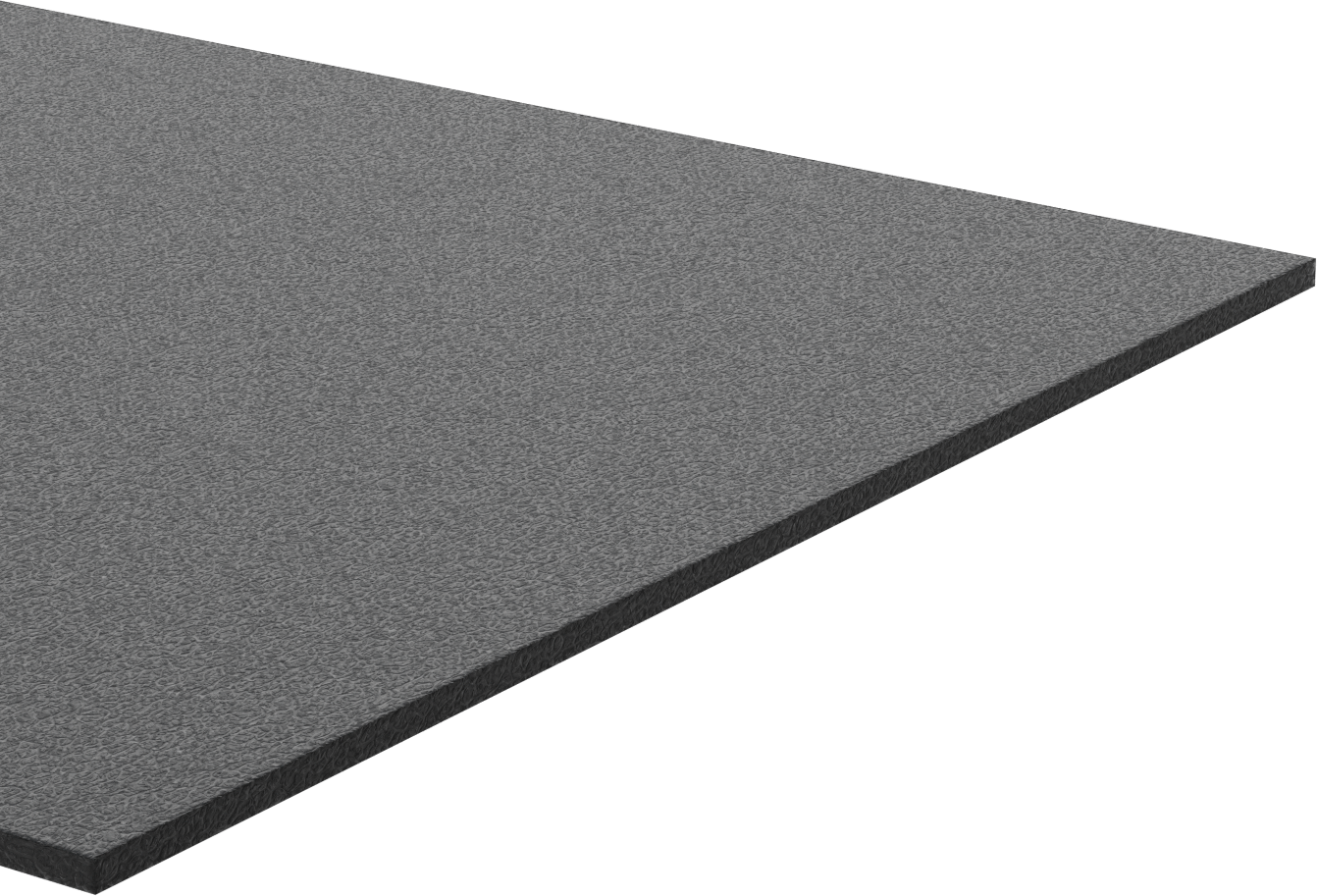 Dokulu SBR/Geri Dönüştürülmüş Kauçuk Yorulma Önleyici Paspas, 24" Genişlik x 10 Fit Uzunluk x 3/8" Kalınlık