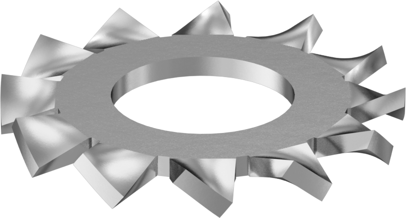 18-8 Paslanmaz Çelik Dış Dişli Kilit Pulları, 2 Numaralı Vida Boyutu için, 0.086" İç Çap, 0.189" Dış Çap — Dış, 18-8 Stainless Steel, Sta…