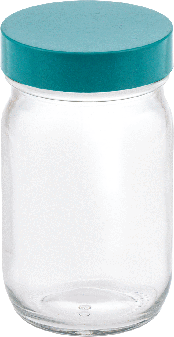 Şeffaf Cam Kavanoz, PTFE Plastik Contalı, 4 FL oz/120 ml Kapasite