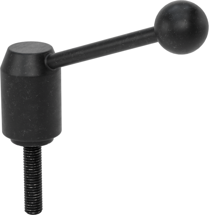 Çelik Ayarlanabilir Tutamak, 1/2"-13 Dişli 2-3/16" Uzunlukta Saplama, 4-5/8" Çıkıntı