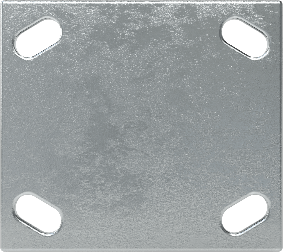 4-1/2" x 4" Montaj Plakalı Samson Tekerlek, 5" Çaplı Polipropilen Tekerlekli Sert, Açık Rulman