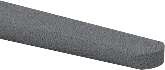 Çelik için Tıkanmaya Dayanıklı Parlatma Taşı, Konik Oval, 100 Kum, 4" Uzunluk x 3/16" ila 1/2" Genişlik