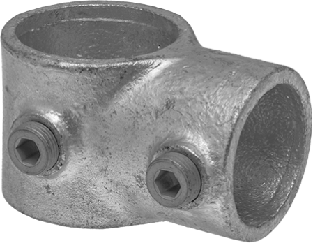 Galvanizli Demir Kayar Ray Bağlantı Parçası, 1-7/8" ve 1-5/8" Ray Dış Çapı için T Delikli Redüktör