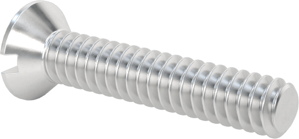 Alüminyum Yivli Havşa Başlı Vidalar, 6-32 Diş Boyutu, 3/4" Uzunluk