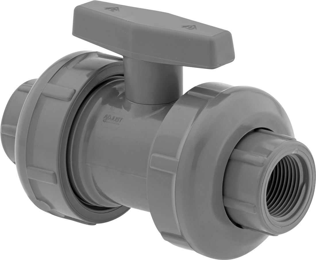 Threaded Union × Threaded Union with T-Handle (Assembled View)