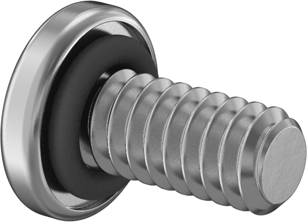 Sızdırmaz Silindir Başlı Vidalar, Silikon Kauçuk O-Ringli, 0-80 Diş Boyutu, 1/8" Uzunluk