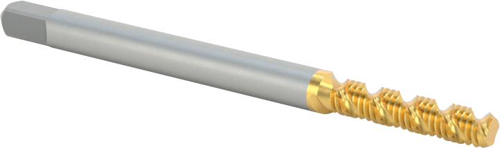 Kör Delikler için Yüksek Hızlı Çelik Talaş Temizleme Koyma Ucu, TiN Kaplamalı, Alt Pah, M3 x 0.5 mm Diş Boyutu
