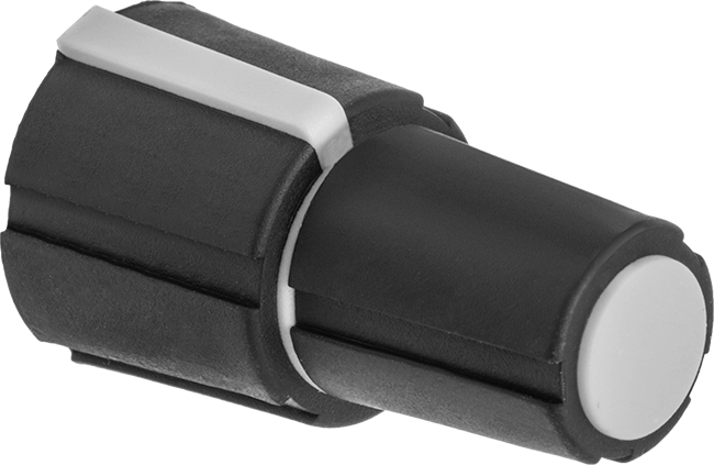 Çift Kontrollü Konforlu Tutuşlu Gösterge Düğmesi, Yivli Tutamak, 5/8" Çap x 1-1/8" Yüksekliğinde Başlık