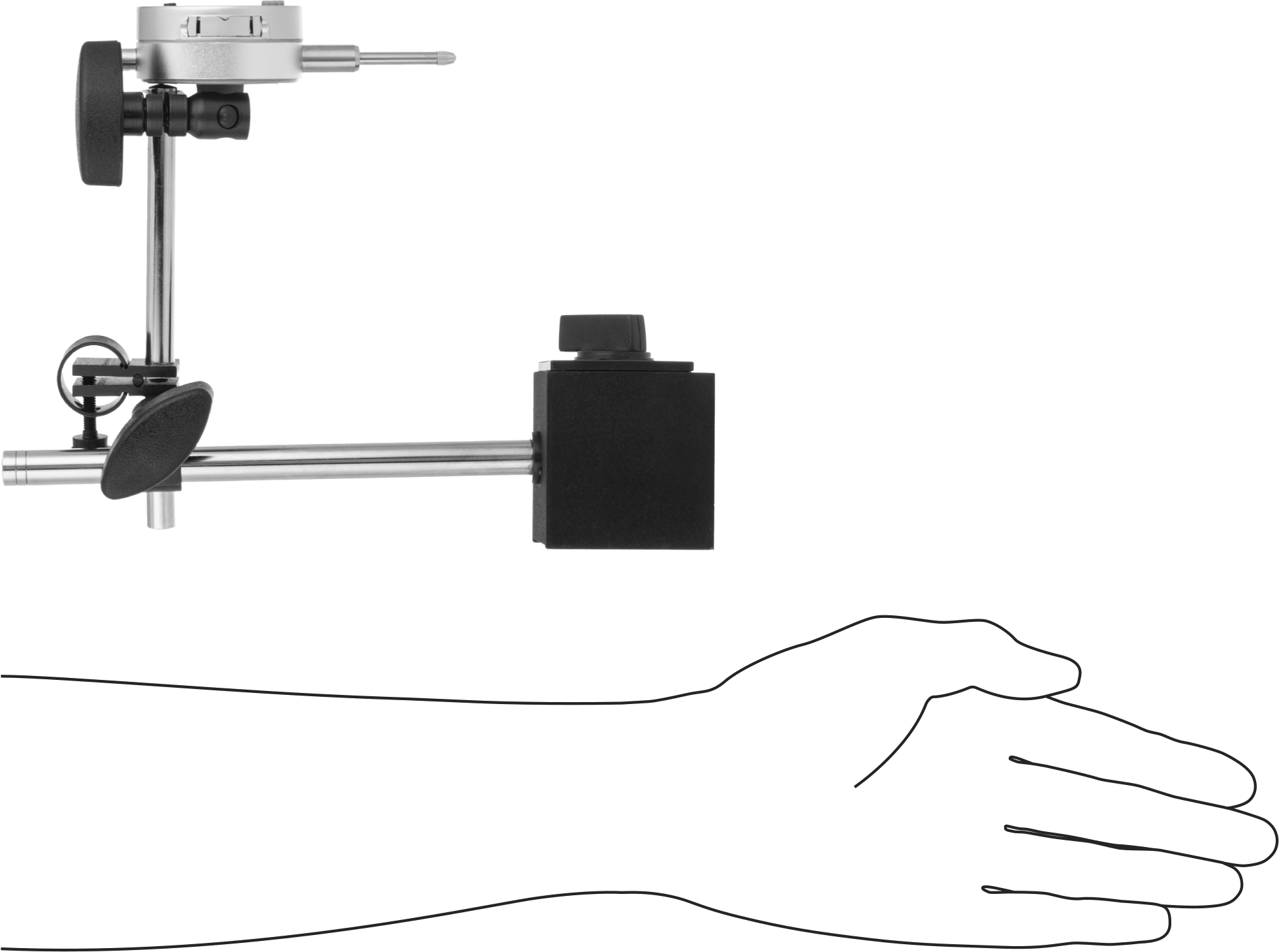 Elektronik Piston Komparatör, Sabit Kollu Manyetik Tabanlı Tutucu ve SPC Çıkışlı