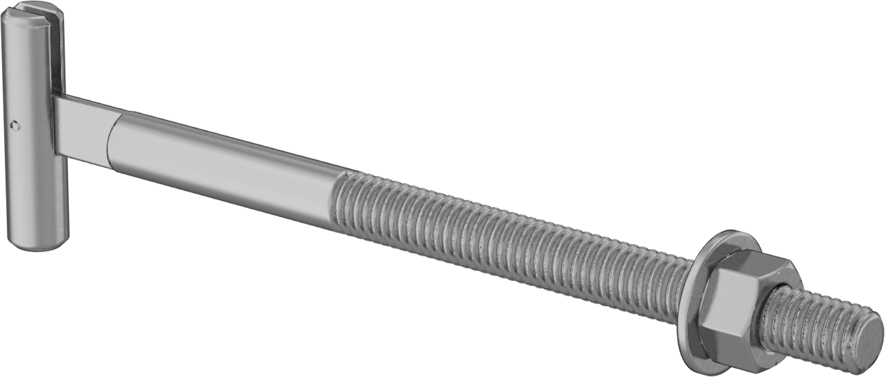 İçi Boş Blok ve Tuğla için Kelebek Dübel, Saplama Tipi, 3/8" Çap, 6 inç Uzunluk — 3⁄8"-16, Toggle, 6"