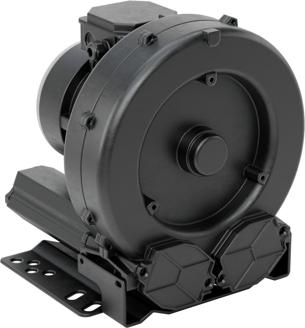 Yüksek Akışlı Düşük Basınçlı Sıkıştırılmış Hava Üfleyici, Tek Kademeli, 3 Fazlı, 208/230/460V AC, 2 hp
