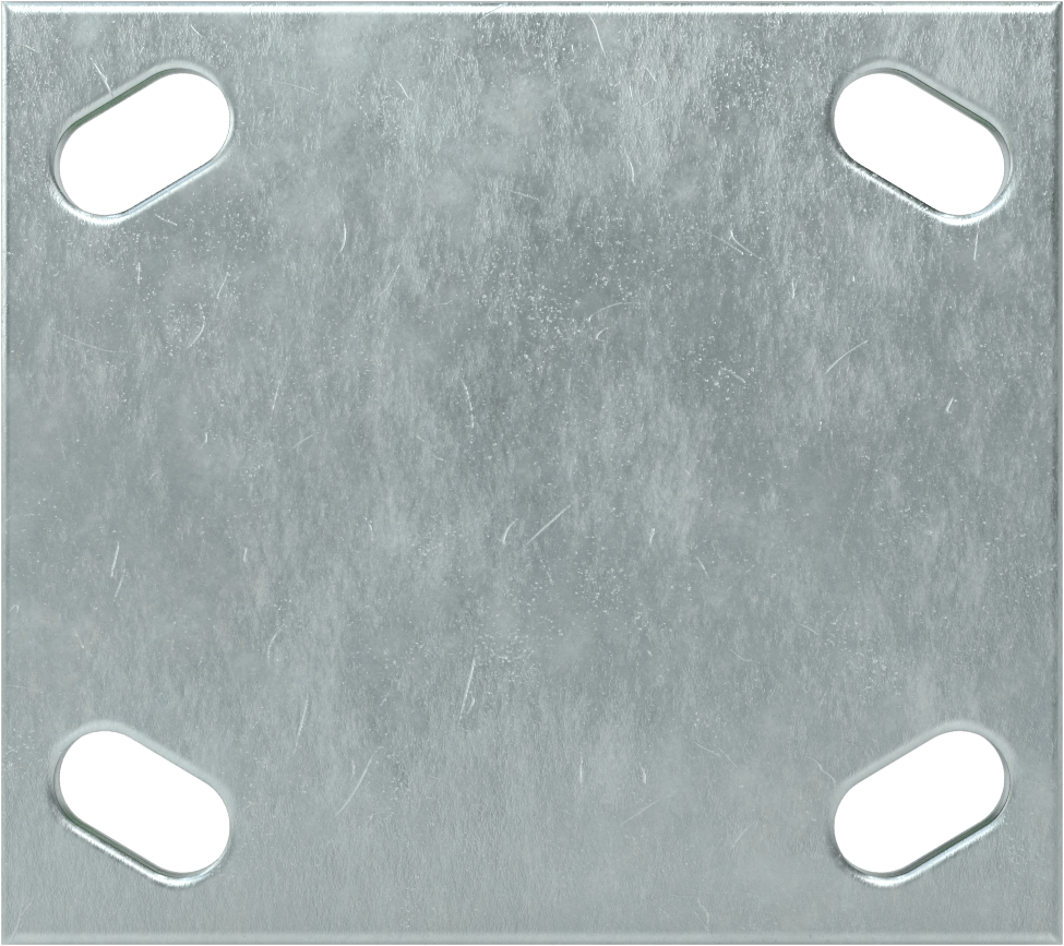 4-1/2" x 4" Plakalı Yüksek Kapasiteli Spartan Tekerlek, 5" x 2" Korumalı Rulmanlı Poliüretan Tekerlekli Sert