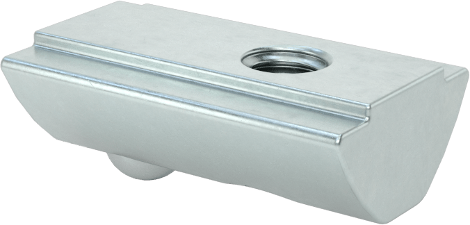 Kendinden Hizalamalı T-Yivli Çerçeve Somunları, Yaylı, Takılabilir, 1.5 inç ve 40 mm Ray, 10-32 Diş