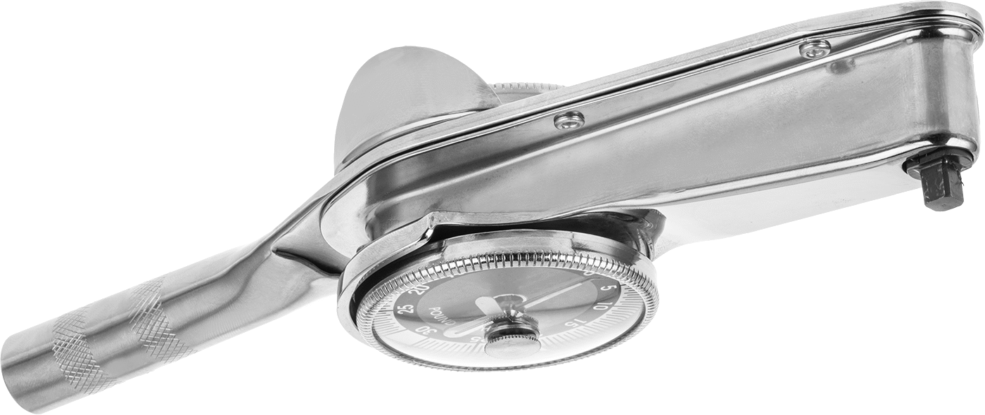 Çift Kadranlı Tork Ölçüm Anahtarı, 1/4" Kare Tahrik, 0 ila 30 in-Lbf