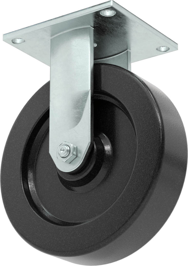 5-1/2" x 5" Plakalı Yüksek Kapasiteli Spartan Tekerlek, 8 inç Çaplı Fenolik Tekerlekli Sert — 8", Levha, Sert