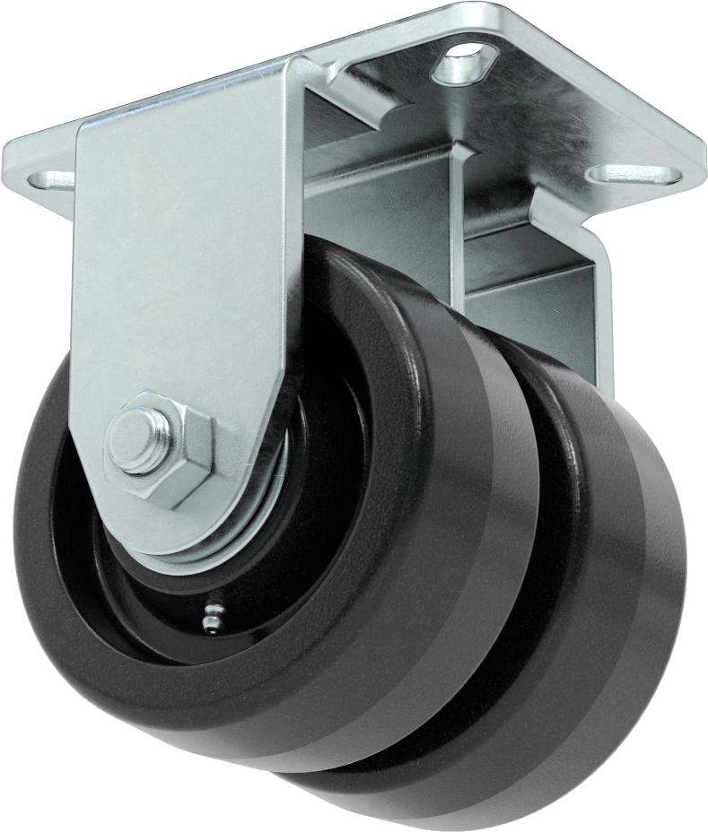 7-1/4" x 5-1/4" Plakalı Stronghart Tekerlek, Ekstra Yüksek Kapasiteli, 6 inç Çapında Fenolik Tekerlekli Sert — 6", 3,200 lb., Sert