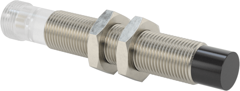 Uzun Mesafeli Metal Nesne Yakınlık Anahtarı, AC, 3 Kutuplu Mikro M12 Konektörli Çıkıntılı, 12 mm Çap