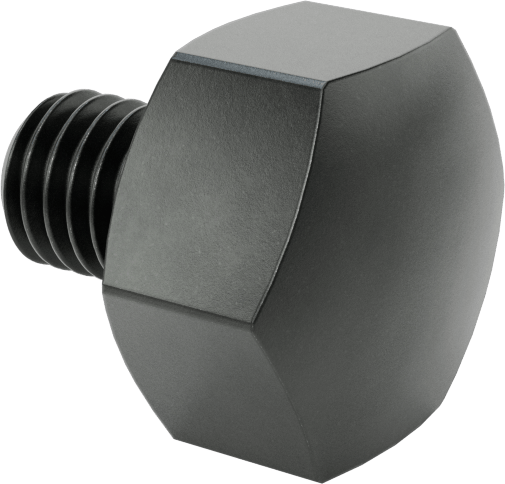 Dişli Yer Belirleme ve Destek Düğmesi, Kubbeli Başlıklı Çelik, 10 mm Uzunluk, 17 mm Genişlik