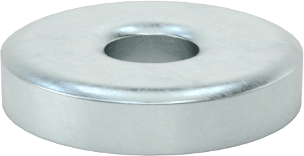 Pop Perçinler için Pullar, Çinko Kaplı Çelik, 3/32" Perçin Çapı için, 0.098" İç Çap, 0.312" Dış Çap
