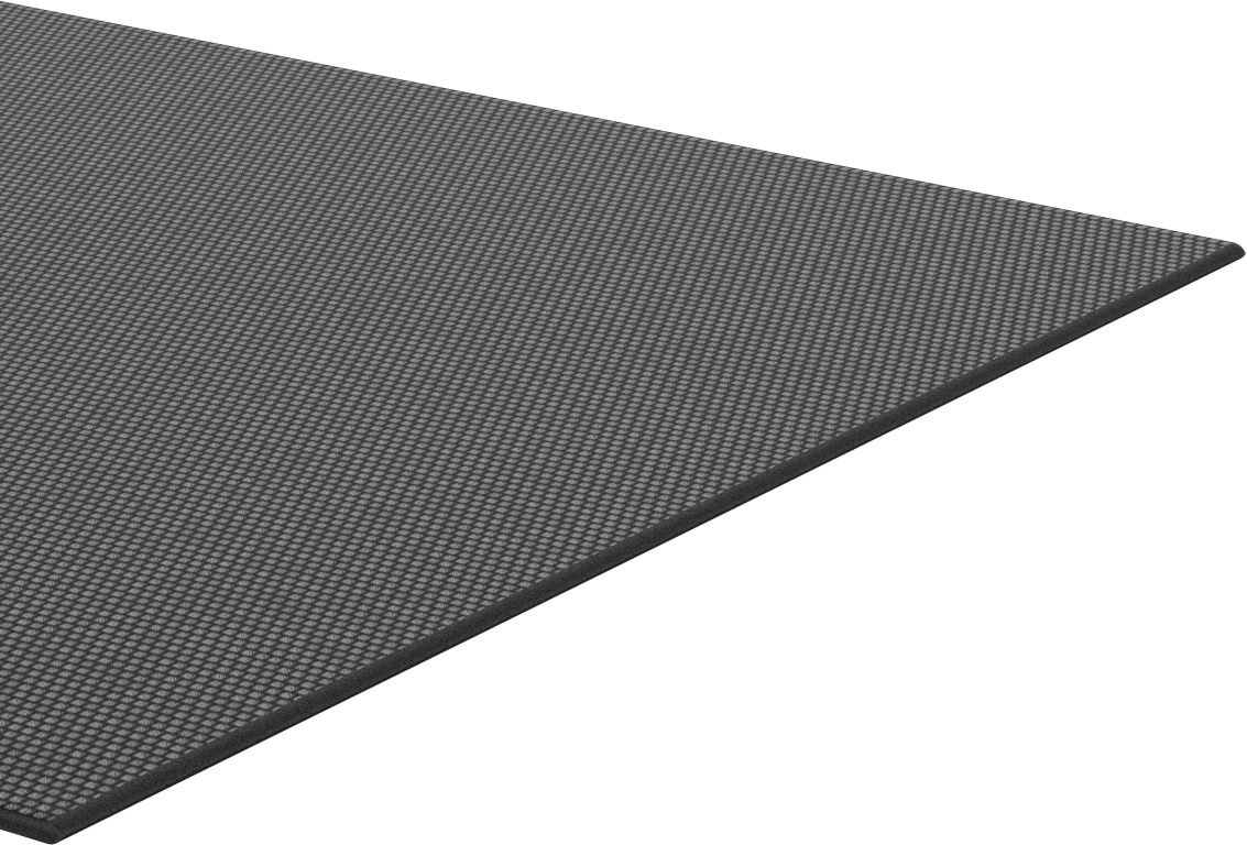 Ultra Hava Koşullarına Dayanıklı EPDM Köpük Levha, Çapraz Dokulu, Ekstra Yumuşak, 1/8" Kalınlık, 36 inç Genişlik — 1/8", Düz, 36"