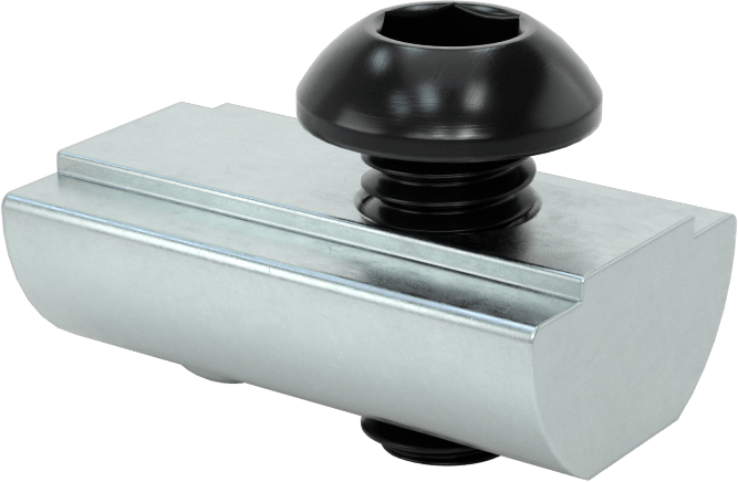 T-Yuvalı Çerçeve Bağlantı Elemanları, Kendinden Hizalamalı Bilyalı Somun ve M6 Siyah Vida, 1.5 inç ve 40 mm Ray — Drop In, Vida ve Somun…