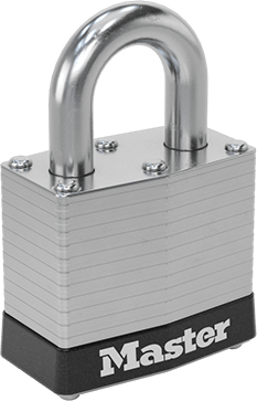 Lamine Çelik Gövdeli Kilitleme Asma Kilidi, Master Lock 3, #Sb742 Anahtarlı, Siyah Tamponlu