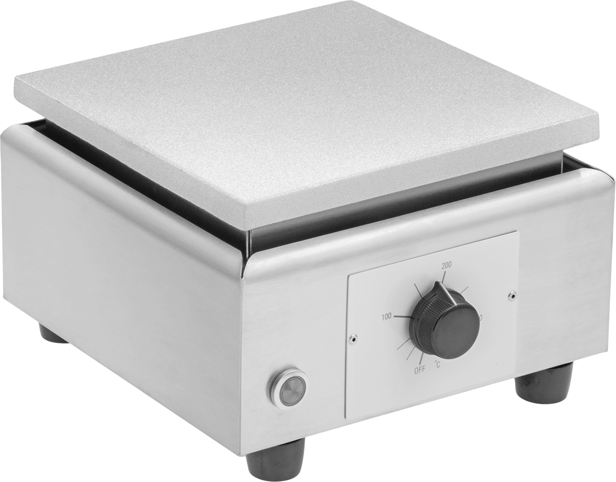 Cam Kaplar için Isıtma Plakası, 120V AC, Alüminyum, 6-1/4" x 6-1/4" Isıtma Yüzeyi