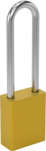 Masif Eloksallı Alüminyum Kilitli Asma Kilit, American Lock 1107, Altın