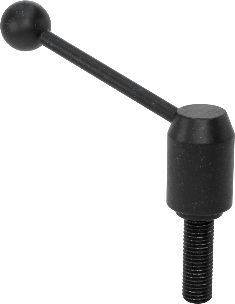 Çelik Ayarlanabilir Tutamak, 3/4"-10 Dişli 2-3/8" Uzunluğunda Saplamalı, 4-5/8" Çıkıntı — Dişli Saplama, 3⁄4"-10, 5 3⁄8"