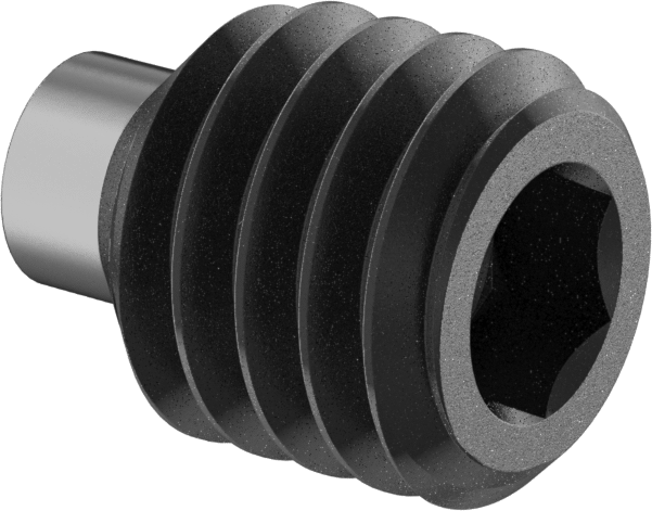 Alaşımlı Çelik Pirinç Uçlu Setskur, Siyah Oksit, M3 x 0.5 mm Dişli, 3 mm Uzunluk