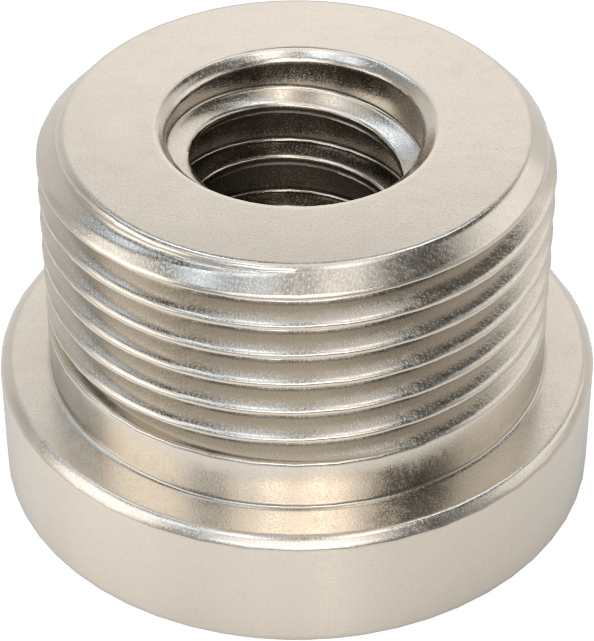 Kılavuz Vida için M12 x 3 mm Dişli Hassas Somun — M12, 3 mm, 3⁄4"
