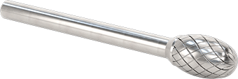 1/8" Çaplı Şaftlı Karbür Freze Ucu, Oval, Ürün No.