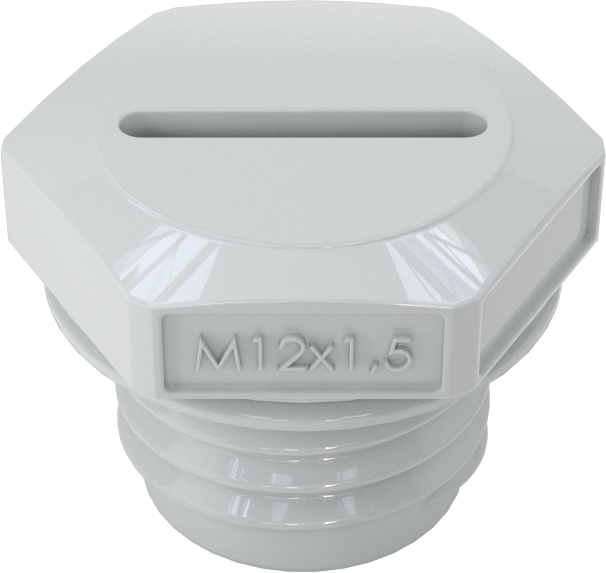 Muhafazalar için Su Geçirmez Dişli Tapalar, M12 x 1.5 mm Diş