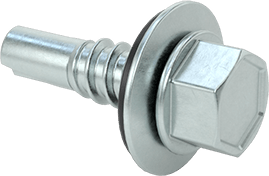 Metal için Pullu Delme Vidaları, Çinko Kaplı Çelik